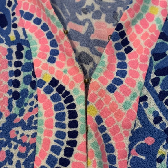 EUC Lilly Pulitzer Achelle Swing Dress in Multi Tic Tac Tile sz XXS - Picture 8 of 9